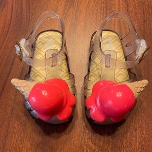 Mini Melissa Ice Cream Cone Jelly Sandal Size 6 EUC!!!